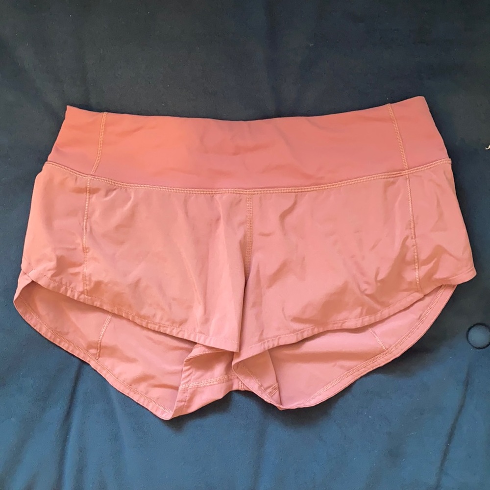 pink lululemon “speed up” short